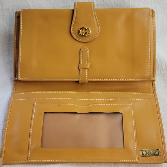 Vintage Gucci Micro GG Continental Leather Wallet Clean Interior - Picture 8 of 15